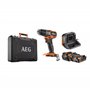 Perceuse-visseuse à percussion AEG 18V Brushless - Batteries 4,0Ah et 2.0Ah - Chargeur - BSB18SBL2-X02