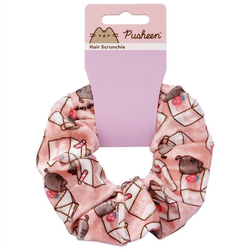 Image secondaire de Pusheen The Cat Chouchou à cheveux en carton de lait à la fraise Rose