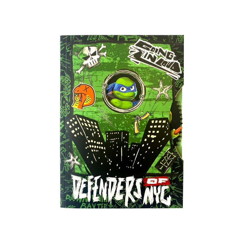 Ninja Turtles Carnet de notes TMNT DIN A5 avec disque rotatif, 120 pages lignées, Comme carnet de notes ou journal intime, Offiz
