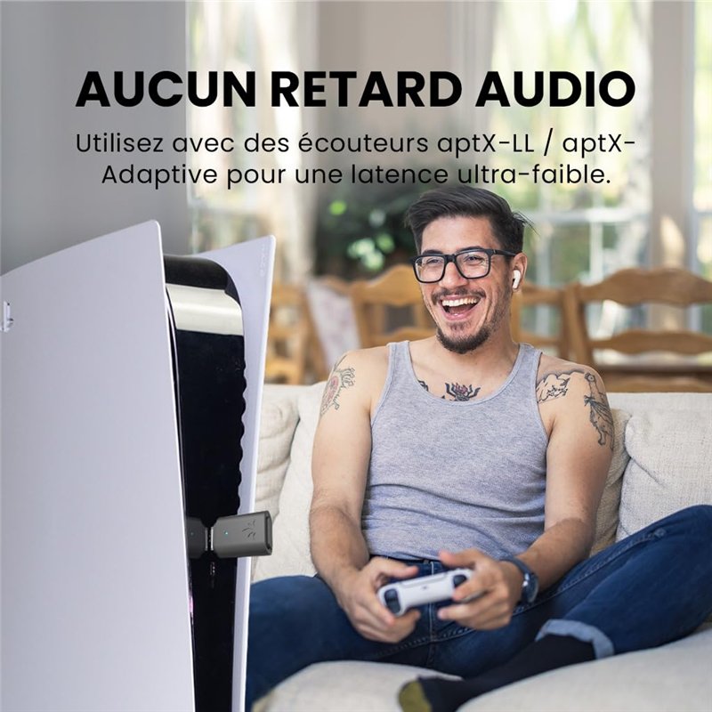 Image secondaire de Avantree C81-Gaming (2025 Nouveau) - Adaptateur Dongle USB-C Bluetooth 5.3 pour PS5 et Consoles de Jeu avec Faible Latence et ap