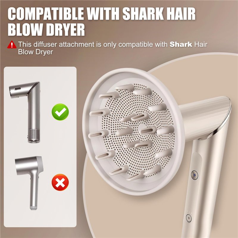 Image secondaire de Diffuseur compatible avec le sèche-cheveux Shark FlexStyle, améliore les boucles naturelles, outil de coiffage idéal pour les ch