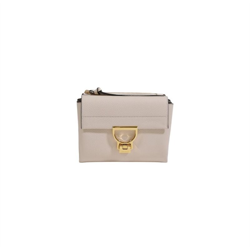 Coccinelle Arlettis Handbag Grainy Leather Lambskin White