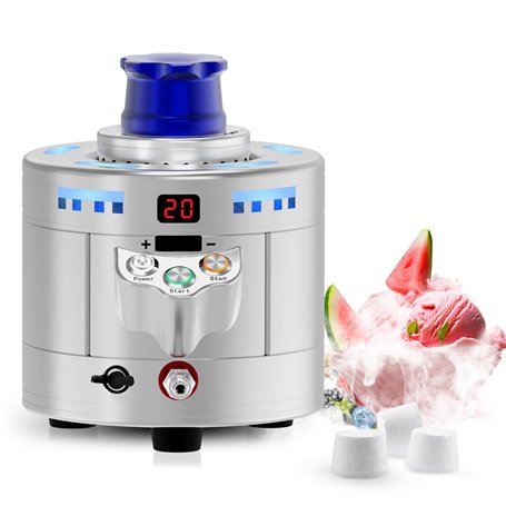 JOZZVE Machine à Glace Sèche de Qualité Alimentaire, Appareil de Glace Carbonique Compact, Produit Rapide de Glaçons Secs et Ref