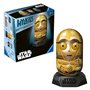 Ravensburger - Puzzle 3D Hylkies - Édition Star Wars - Figurine n°21 C-3PO - Adultes et Enfants - 54 pièces numérotées à Assembl