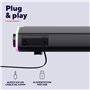 Trust Liro Barre de Son PC 12W, Enceinte PC Stéréo avec Éclairage LED RGB, Connexion Audio 3.5mm, Alimentation USB, Haut Parleur