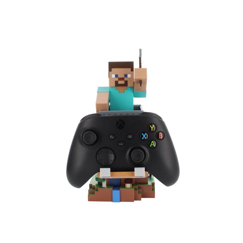 Image secondaire de Cable Guys - Minecraft Steve Gaming Accessories Holder & Phone Holder for Most Controller (Xbox, Play Station, Nintendo Switch) 