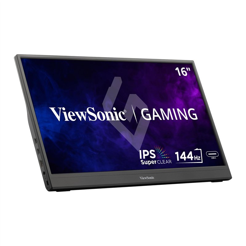ViewSonic VX1654 Moniteur de Jeu Portable 16 Pouces (1920 x 1080), 144 Hz, 6,5 ms, SuperClear® IPS, Mini HDMI, 2 USB de Type C, 