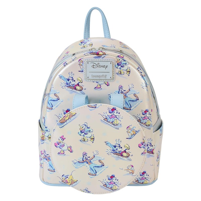 Image secondaire de Loungefly Disney Mickey et ses amis Winter Wonderland AOP Mini sac à dos avec bandeau