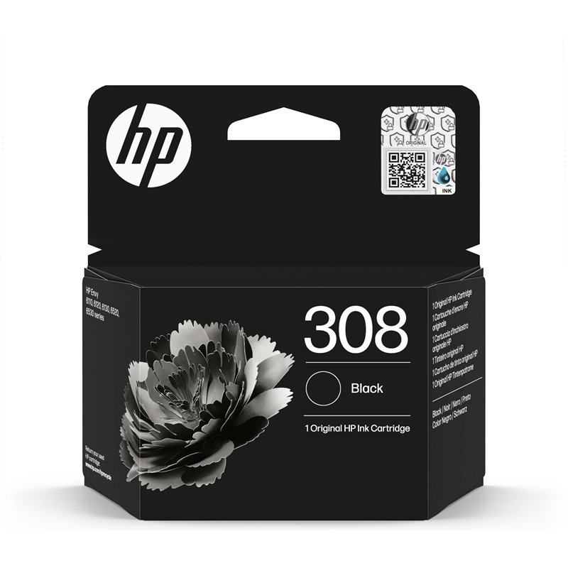 HP 308 Cartouche d’Encre Authentique Noir