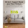 goobay Support Mural pivotant et inclinable pour Enceinte Sonos Era 100 jusqu'à 3 kg Blanc - 71982