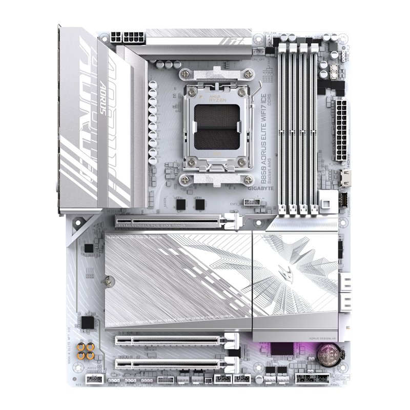 Image secondaire de GIGABYTE B850 AORUS Elite WIFI7 Ice Carte Mère - AMD Ryzen 9000 Series CPUs, VRM numérique 12+2+1 Phases, jusqu'à 8200MHz DDR5 (