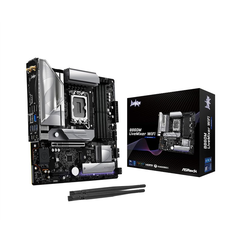 Carte Mère ASRock B860M LiveMixer WiFi (Intel LGA 1851) Micro ATX