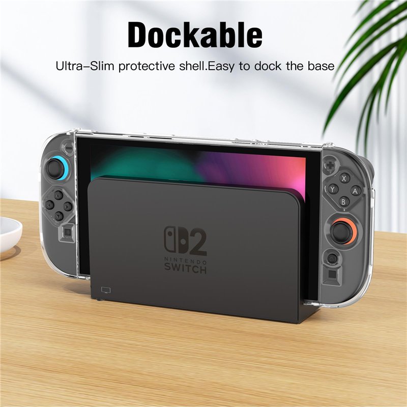 Image secondaire de Lmcpa Étui Protection Transparent Dockable Compatible avec Nintendo Switch 2 2025, Anti-Rayures, Coque Rigide en PC pour Console