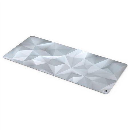 ENDORFY Crystal Onyx White XL Tapis de Souris XXL 900x400 mm, Guide de Souris Lisse, Bord imprimé, Base en Caoutchouc antidérapa