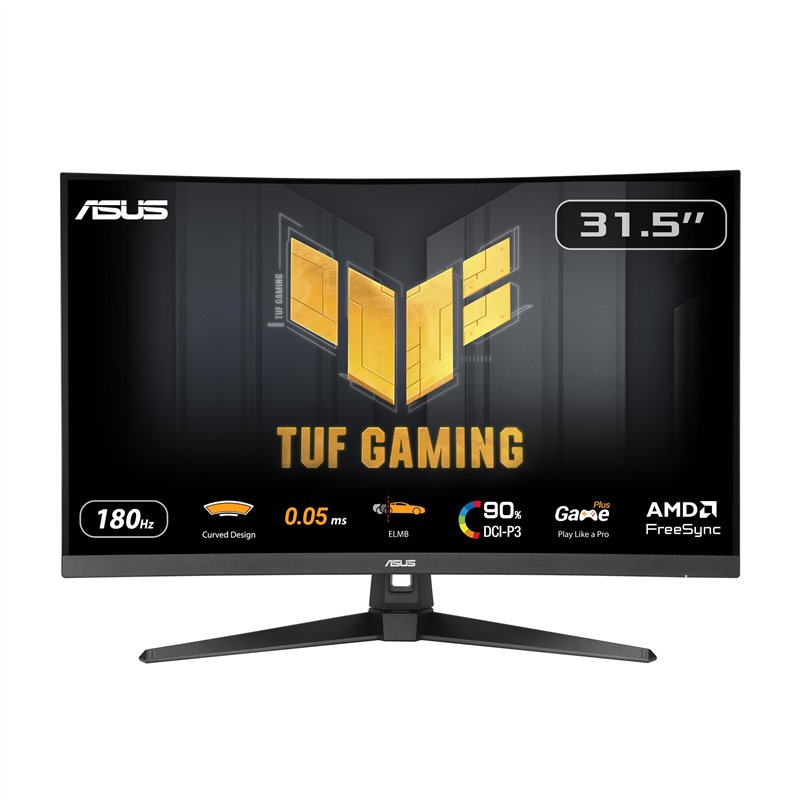 Asus Moniteur de Jeu TUF Gaming VG32WQ3B – 31,5 Pouces QHD, incurvé, 180Hz, ELMB, FreeSync, 1ms GTG (0,5ms Minimum), 90% DCI-P3,