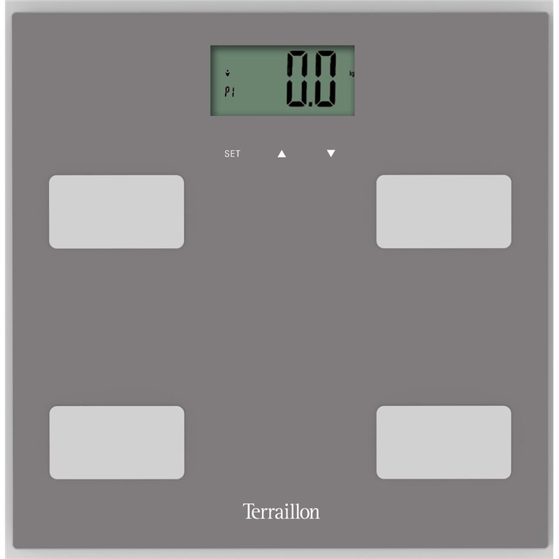 TERRAILLON - CONTROL FIT- Pèse personne électronique, Impédancemètre, Analyse des masses graisseuse, musculaire, hydrique, osseu