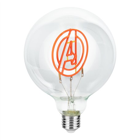 Paladone Ampoule décorative LED néon E27 Marvel Avengers - S’ajoute à n'importe quelle lampe compatible Edison, Cadeau de collec