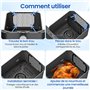 Tuocal 2 Pièces Grille Anti Projection pour Air Fryer Ninja Double Stack XL SL400EU SL300EU, Anti Eclaboussure Moule Silicone Pl
