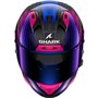 SHARK, Casque Moto Intégral Aeron Edgy Carbon Blue Chrome DBU, S