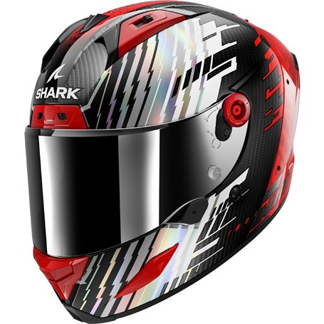 SHARK, Casque Moto Intégral Aeron Edgy Carbon Red Chrome DRU, L