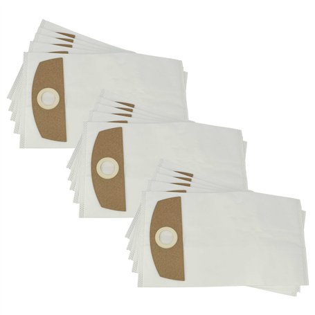 vhbw 15x Sacs remplacement pour Metabo 4061792200883, 630164000 pour aspirateur - microfibre non tissée, 36cm x 20cm blanc