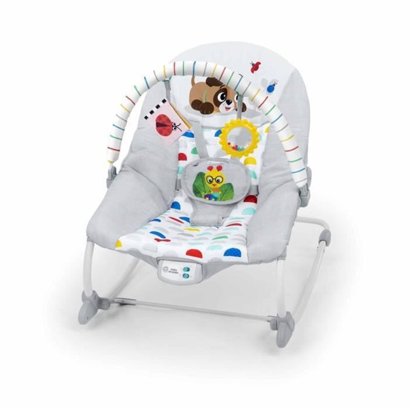 BABY EINSTEIN -DEAN- Transat bébé balancelle évolutif 3-en-1, Melodies et vibrations, 3 Positions, arche jouets amovible, 0-30 m