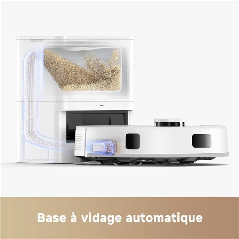 Image secondaire de MOVA E20 Plus - Robot Aspirateur Laveur avec Vidage Automatique, Auto-vidangeable Pendant 90 Jours, 5000Pa