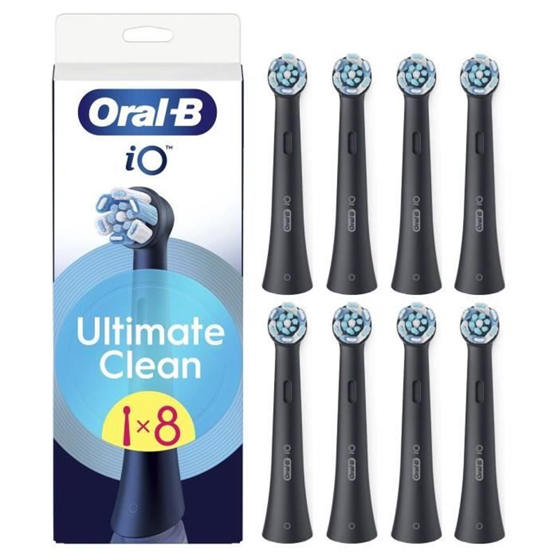 Brossette ORAL-B - iO refills Ultimate Clean - Pack de 8 - Noir