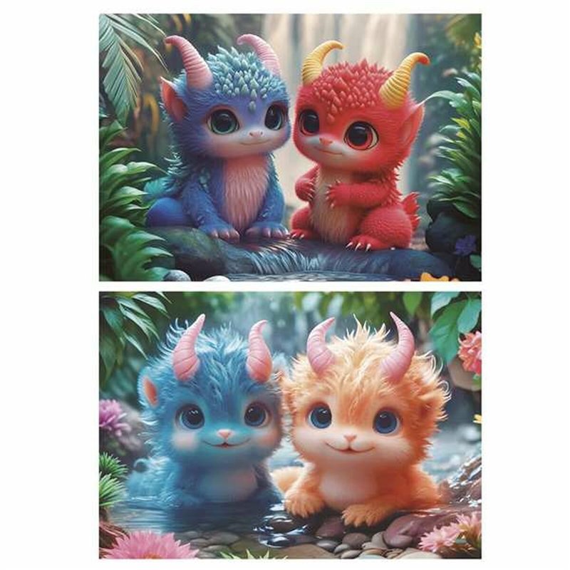 Image secondaire de Puzzle Educa Adorable Monsters 100 Pièces (2 Unités)