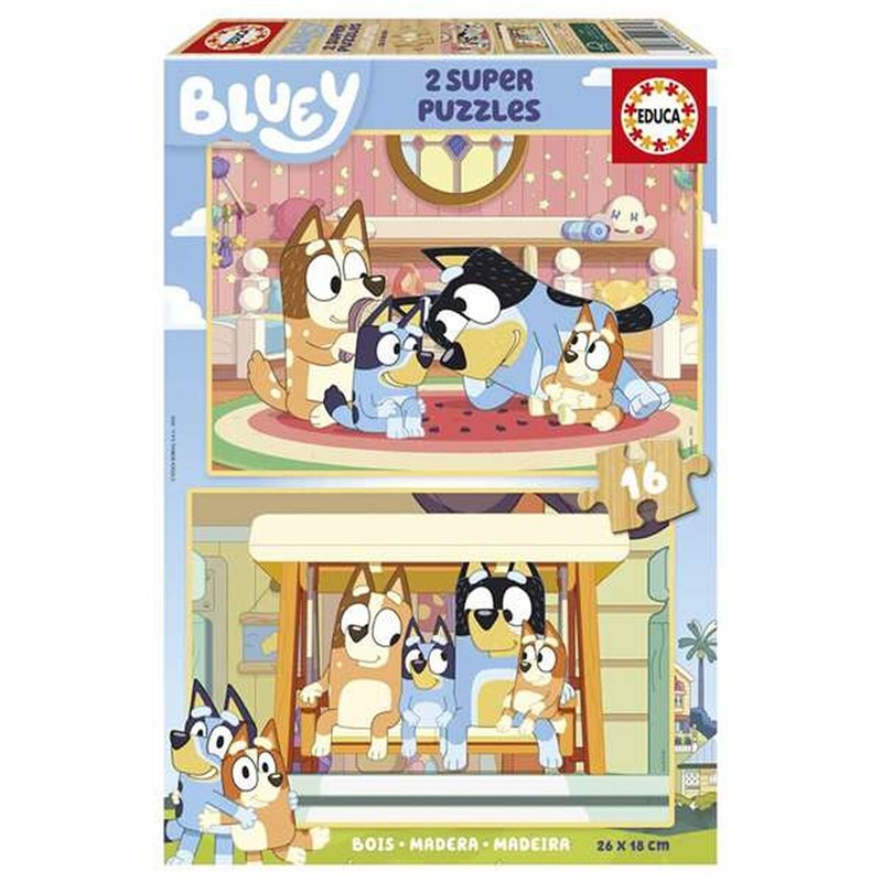 Image secondaire de Set de 2 Puzzles Educa Bluey (2 Unités)
