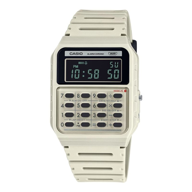 Montre Homme Casio CALCULATOR EDGY COLLECTION - CREAM