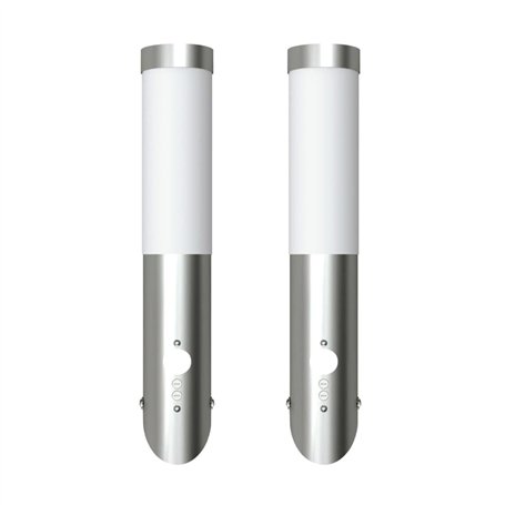 vidaXL Applique murale design avec détecteur, inclinée (lot de 2)