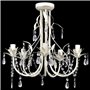 vidaXL Lustre en Cristal Transparent plafonnier 5 Feux Lampe luminaire