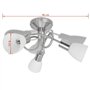 vidaXL Plafonnier Abat-jour Verre 3 Ampoules Luminaire Lampe Suspension Lustre