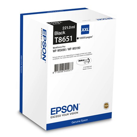 Epson C13T865140 Cartouche d'encre Noir Amazon Dash Replenishment est prêt