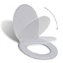 vidaXL Abattant WC Fermeture Douceur Blanc Ovale Salle de Bain Siège Toilette