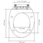 vidaXL Abattant WC Fermeture Douceur Blanc Ovale Salle de Bain Siège Toilette