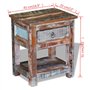 vidaXL Table d'appoint avec 1 tiroir Bois de récupération 43 x 33 x 51 cm