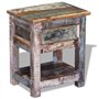 vidaXL Table d'appoint avec 1 tiroir Bois de récupération 43 x 33 x 51 cm