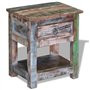 vidaXL Table d'appoint avec 1 tiroir Bois de récupération 43 x 33 x 51 cm