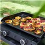 Forge Adour Plancha gaz 5000w plaque fonte émaillé 57.5x37.9cm baseg60a, Noir