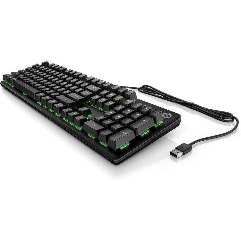 Image secondaire de HP Pavilion Gaming 500 - Clavier Mécanique Gaming QWERTY (Filaire - USB, Switch Red, Rétroéclairage LED 4 couleurs) - Noir