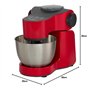 Moulinex QA311510 Robot Pâtissier avec Blender Wizzo Pétrin Fouet Flex Batteur Électrique 7 Vitesses Pulse 1000W Cuisine Rouge