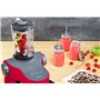 Moulinex QA311510 Robot Pâtissier avec Blender Wizzo Pétrin Fouet Flex Batteur Électrique 7 Vitesses Pulse 1000W Cuisine Rouge