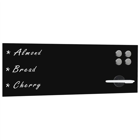 vidaXL Tableau Noir Magnétique Mural en Verre 60x20 cm Ecriture Ecole Maison