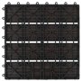 vidaXL 11x Carreaux de Terrasse WPC Marron Foncé Dalle de Patio Plancher
