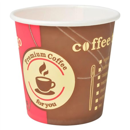 vidaXL Gobelets à Café Cappuccino Boissons Jetables Carton 1000 pcs 120 ML 4oz