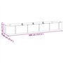 vidaXL Lit Surélevé 400x80x44 cm Acier Galvanisé Argenté Jardinière Pot Fleurs