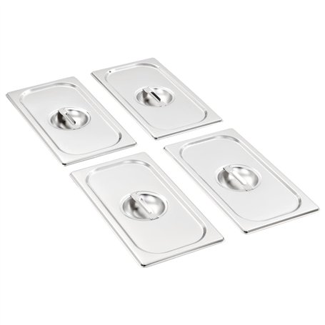 vidaXL 4X Couvercles de Plateau GN 1/3 Ustensiles de Cuisine Rectangulaire Combiné avec des Plateaux Restaurant Cuisine Maison H
