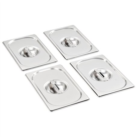 vidaXL 4x Couvercles de Plateau GN 1/4 Ustensiles de Cuisine Rectangulaire Combiné avec des Plateaux Restaurant Cuisine Maison H